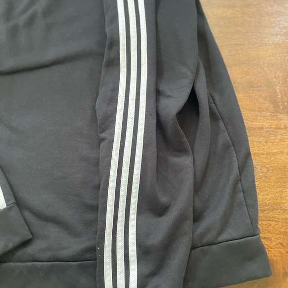 Adidas Essentials 3-Stripes Crew Sweatshirt Mens L Green Black LS Pullover - Picture 6 of 9